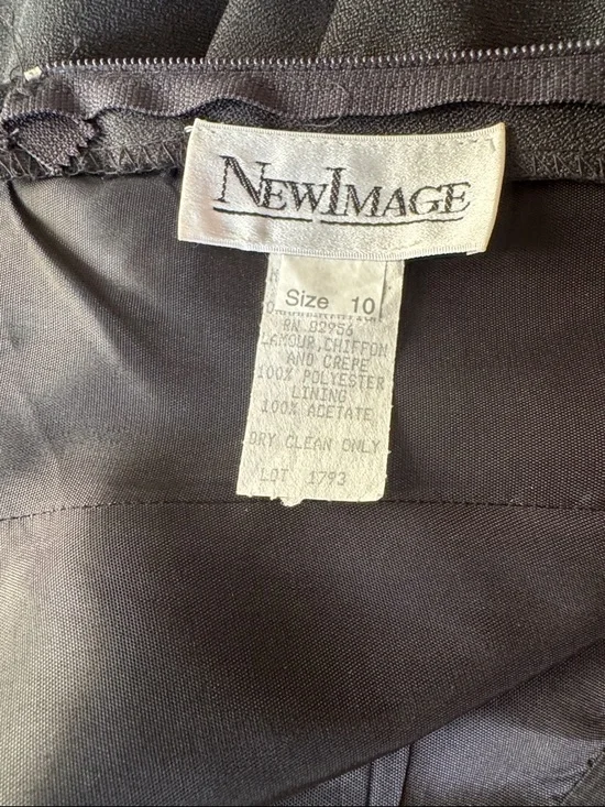 Y2K LBD Black Formal Dress - Vintage Womens 10 - Picture 11 of 11